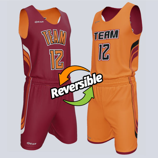 Custom Reversible Single-Ply Basketball Flare Uniform