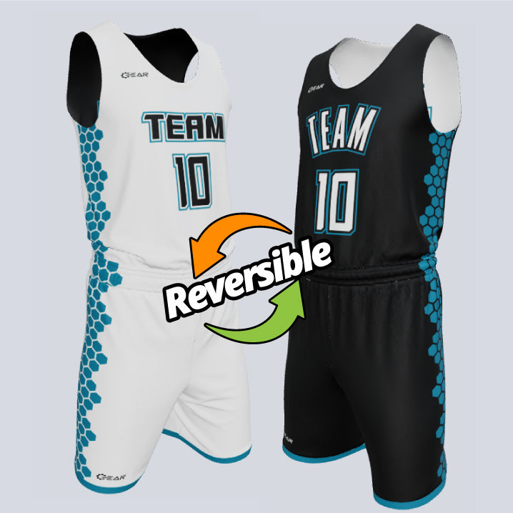 Load image into Gallery viewer, Custom Reversible Single-Ply Basketball Octiline Uniform

