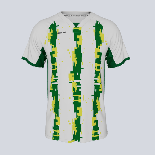 Front view of Premium Pro V DegiStripe II custom team jersey