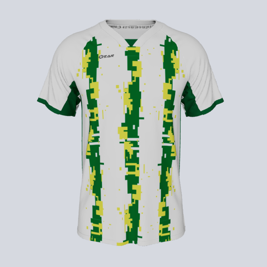 Front view of Premium Pro V DegiStripe II custom team jersey