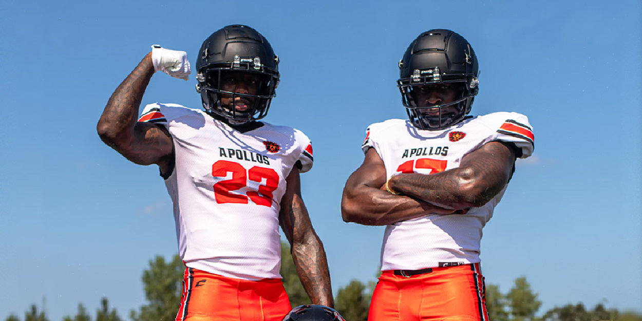 Custom school football uniforms for an athletic program