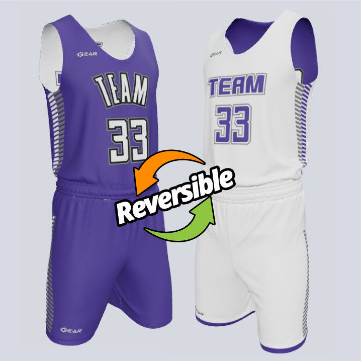 Load image into Gallery viewer, Custom Reversible Single-Ply Basketball Twist Uniform
