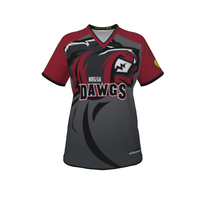 Ladies Custom Jerseys Bulldog Womens VNeck Jersey 2.0. (x 1)