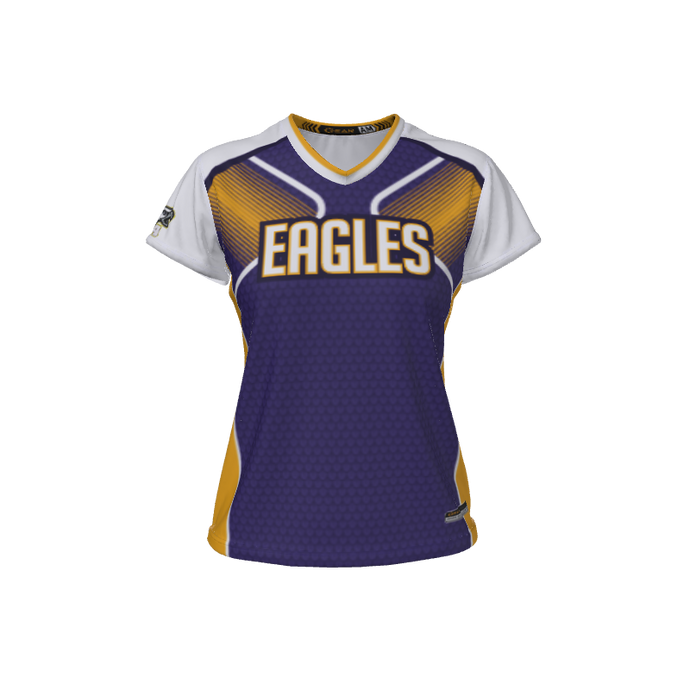 Ladies Custom Jerseys Lucia 2.0 Ladies V-Neck Cap-Sleeve 2.50. (x 4)