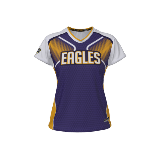 Ladies Custom Jerseys Lucia 2.0 Ladies V-Neck Cap-Sleeve 2.50. (x 4)