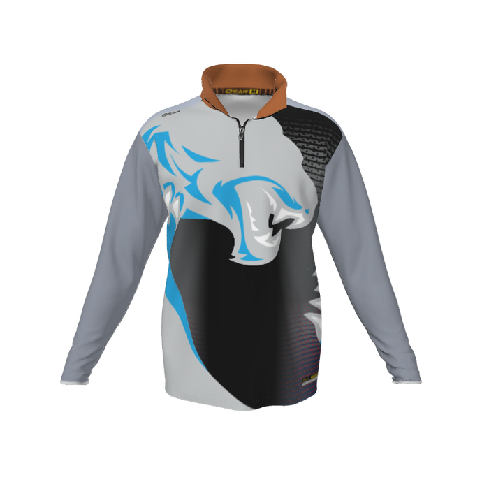 Collared Shirts Wolf QTR Zipped LS. (x 1)