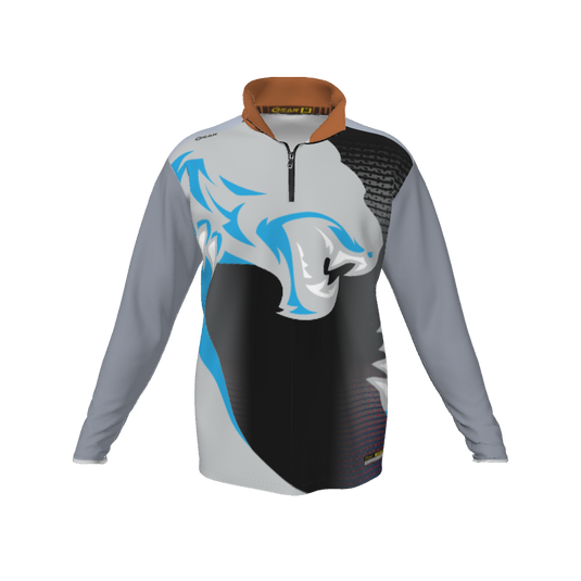 Collared Shirts Wolf QTR Zipped LS. (x 1)