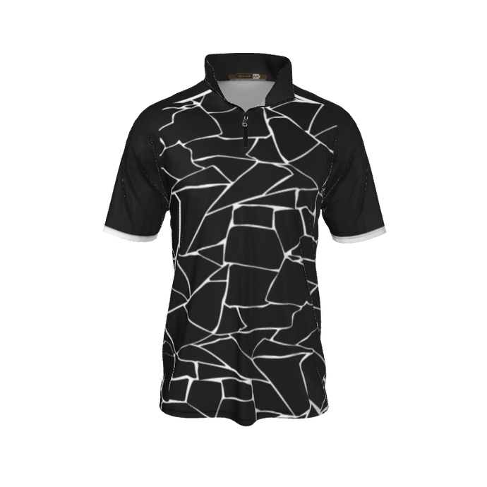 Collared Shirts Broken QTR Zip Short Sleeve. (x 1)