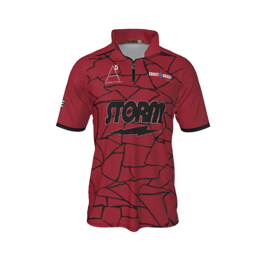 Collared Shirts Broken QTR Zip Short Sleeve. (x 1)