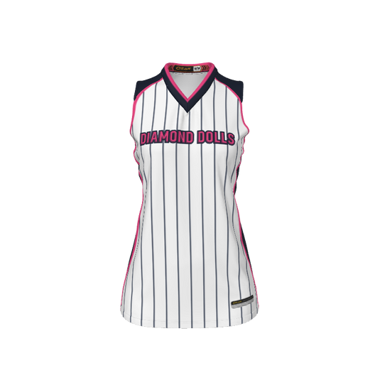 Ladies Custom Jerseys Core Trim Custom Ladies V-Neck Sleeveless Jersey. (x 14)