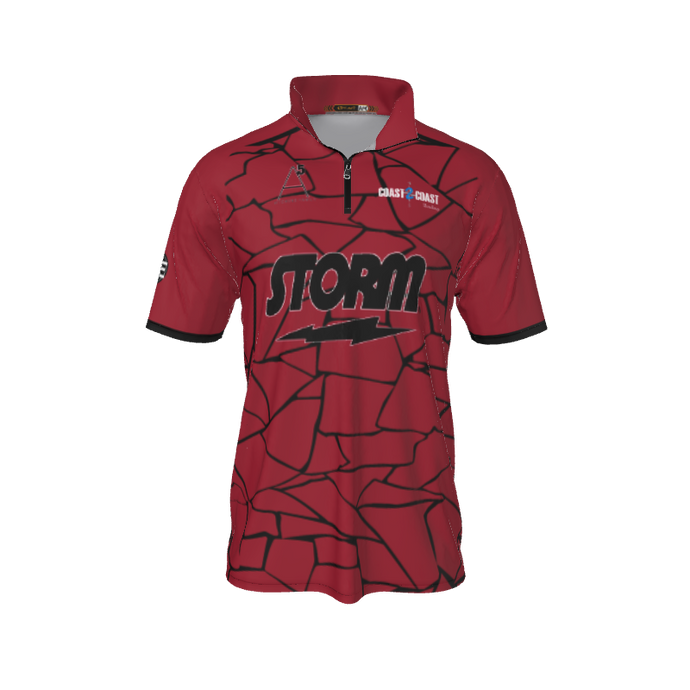 Collared Shirts Broken QTR Zip Short Sleeve. (x 1)