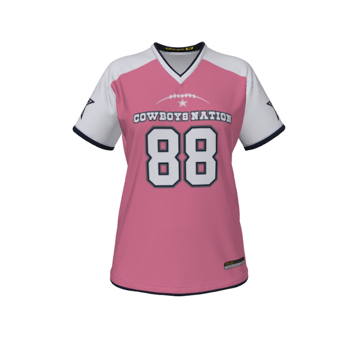 Cowboys Nation 88 Cowboys Nation 88 Ladies V-Neck Pink. (Womens XX-Large)