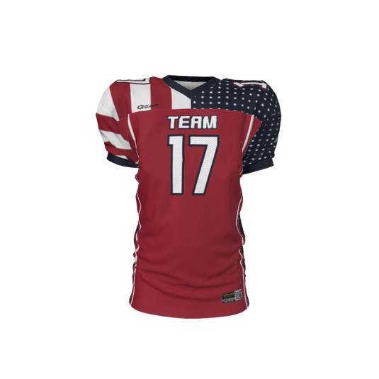 Mens Jerseys Team America Custom Football Loose Fit Jersey. (x 1)