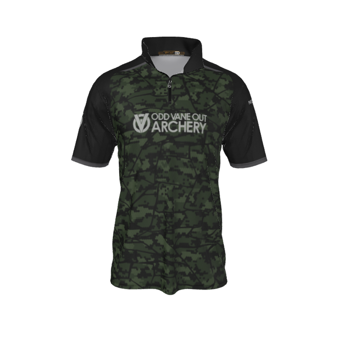 Collared Shirts Broken QTR Zip Short Sleeve. (x 1)
