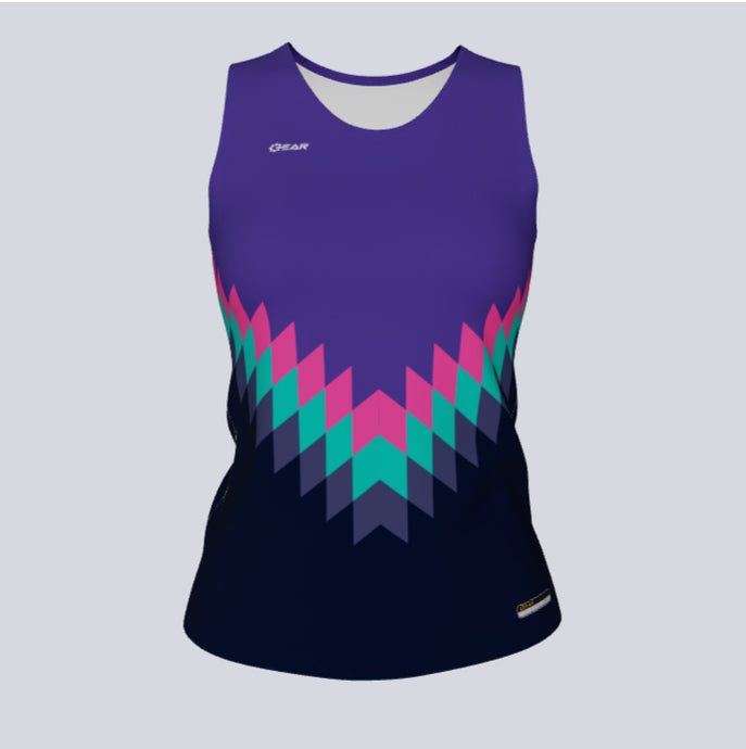 Ladies Custom Fitted Track Singlet America Jersey