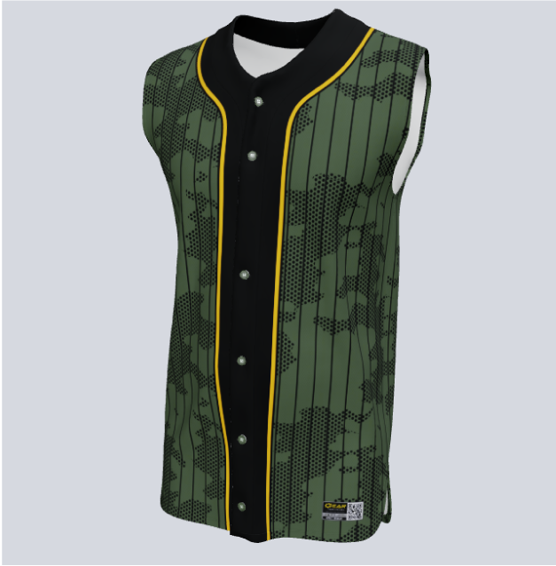 Load image into Gallery viewer, Full Button Baseball Bronx Custom Sleeveless Jersey
