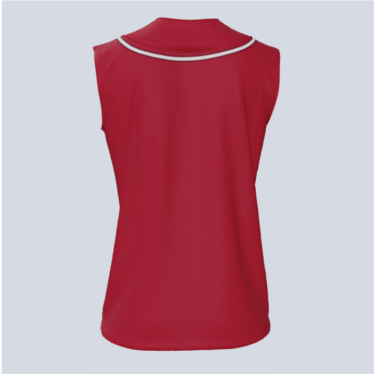 Load image into Gallery viewer, Ladies Core Full Button Sleeveless Custom Softball Jersey
