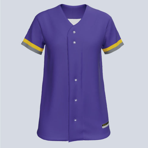 Ladies Core 2 Full Button Custom Softball Jersey