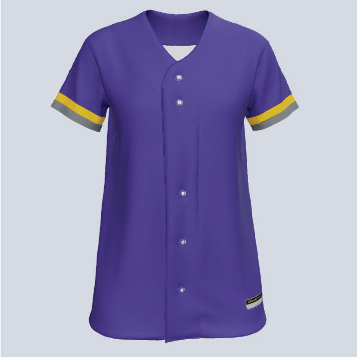 Load image into Gallery viewer, Ladies Core 2 Full Button Custom Softball Jersey

