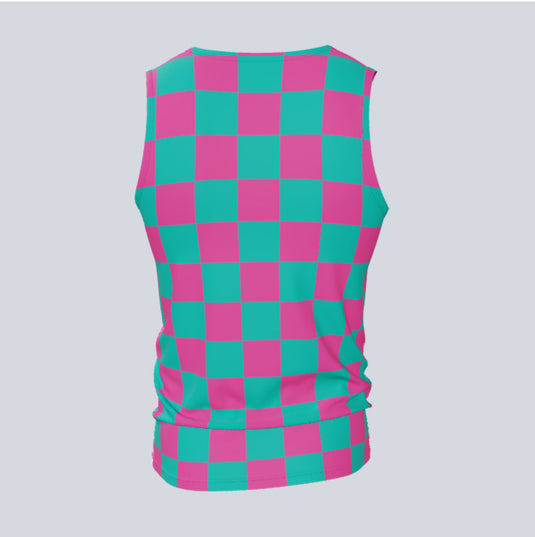 Custom Fitted Track Singlet Checker Jersey
