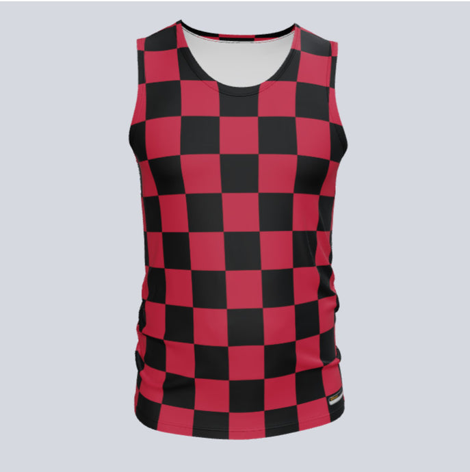 Custom Fitted Track Singlet Checker Jersey