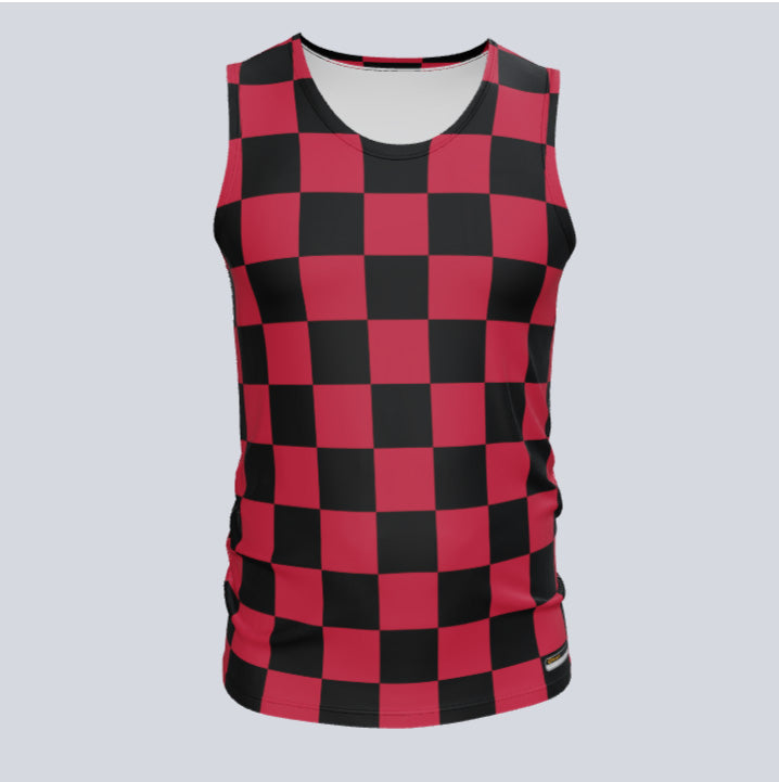 Load image into Gallery viewer, Custom Fitted Track Singlet Checker Jersey
