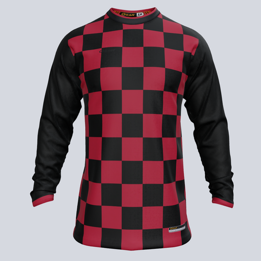 Custom Checkered Long Sleeve Jersey