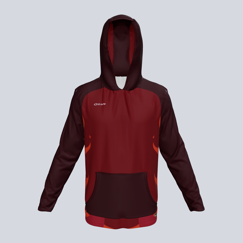 Load image into Gallery viewer, Long Sleeve Lightweight Fire Hoodie w/pocket
