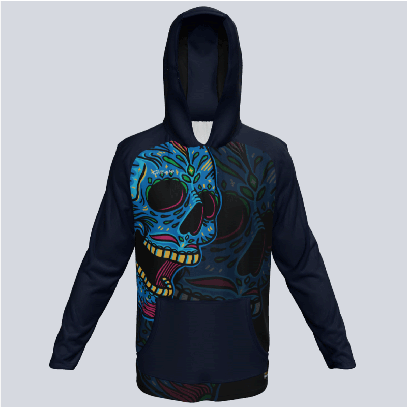 Load image into Gallery viewer, Long Sleeve Lightweight Skull Candy Hoodie w/pocket

