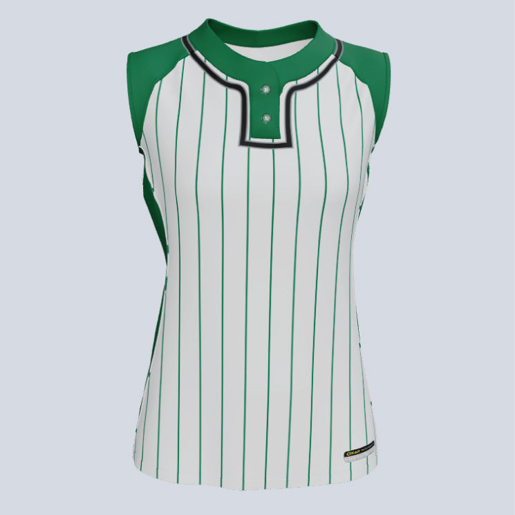 Load image into Gallery viewer, Ladies Elite Two Button Sleeveless Custom Softball Jersey
