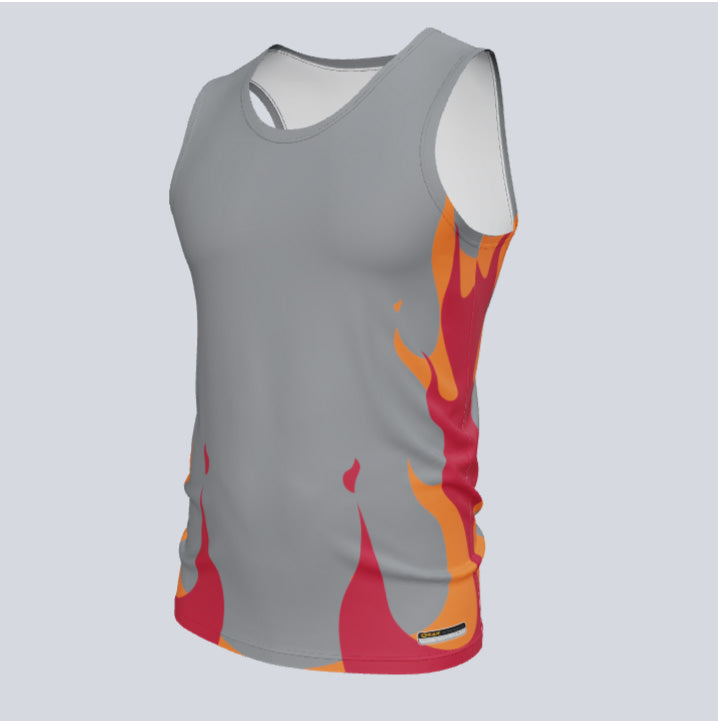 Load image into Gallery viewer, Custom Fitted Track Singlet Fire Jersey
