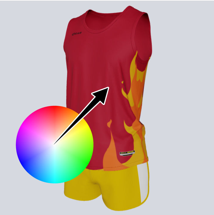 Load image into Gallery viewer, Custom Track Singlet Fire Set
