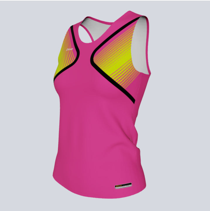 Load image into Gallery viewer, Ladies Custom Fitted Track Singlet Fuse Jersey
