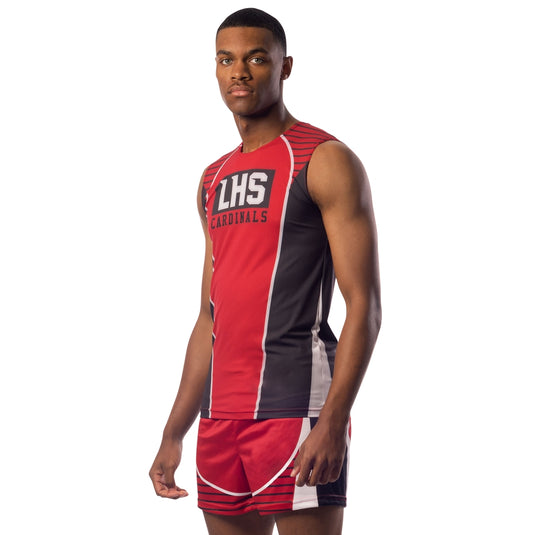 Custom Fitted Track Singlet Checker Jersey