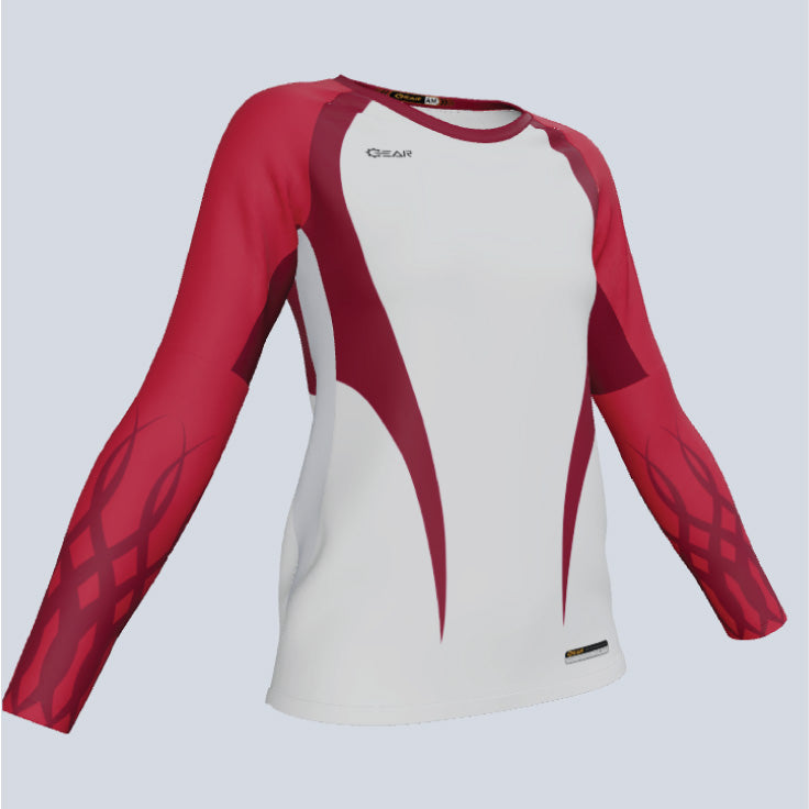 Load image into Gallery viewer, Ladies ProCut LS Custom Top Wave Jersey
