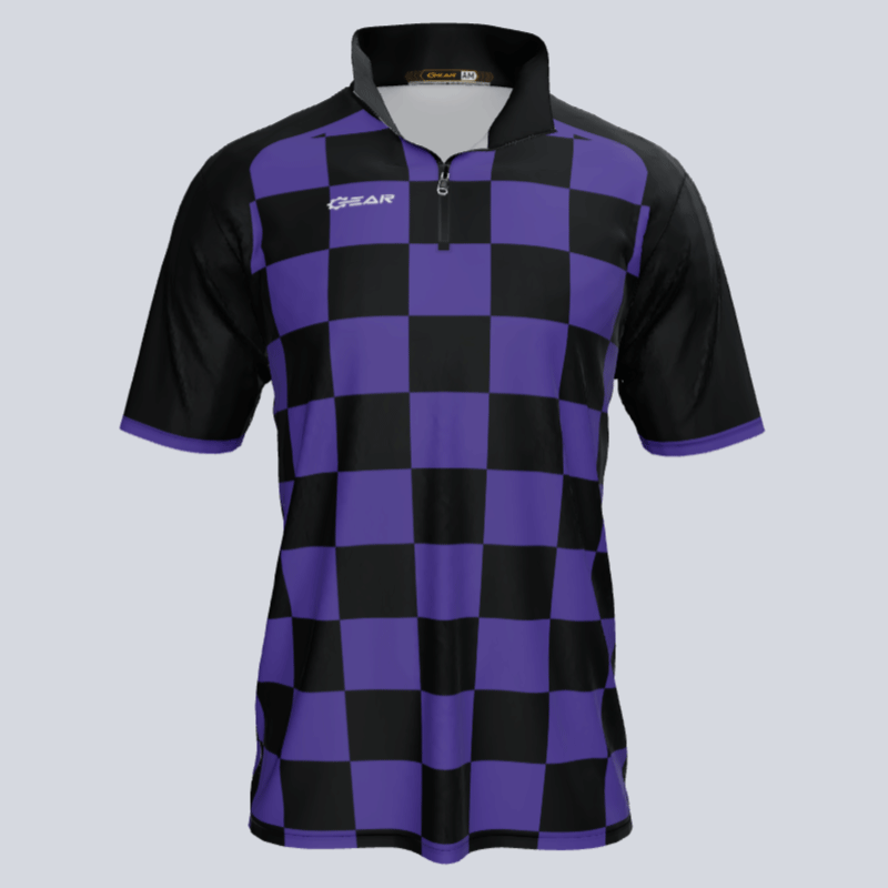 Load image into Gallery viewer, Checker Short Sleeve 1/4 ZIP
