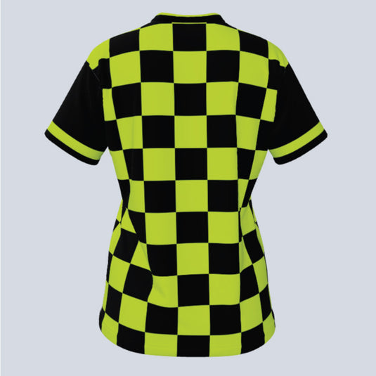 Ladies Checker V-Neck Custom Jersey