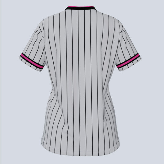 Ladies Pinstripe V-Neck Custom Softball Jersey