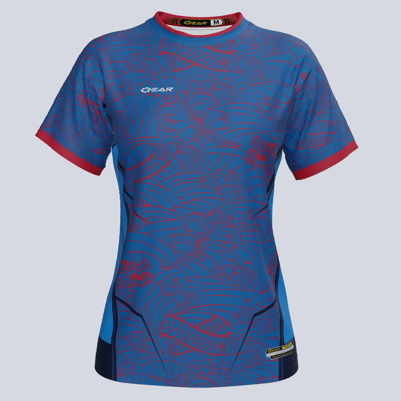 Load image into Gallery viewer, Custom ECO Ladies Water Dragon Soccer Jersey
