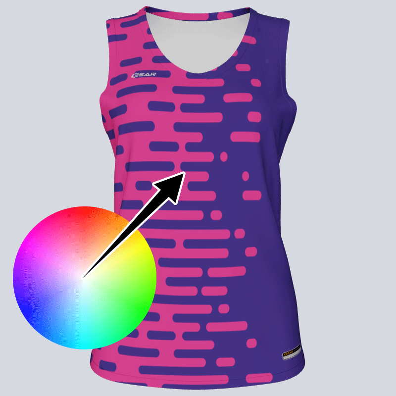 Load image into Gallery viewer, Ladies Custom Track Singlet Dash Jersey
