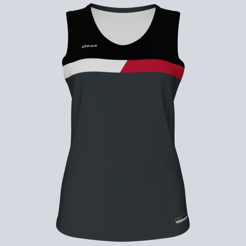 Load image into Gallery viewer, Ladies Custom Track Singlet Finishline Jersey
