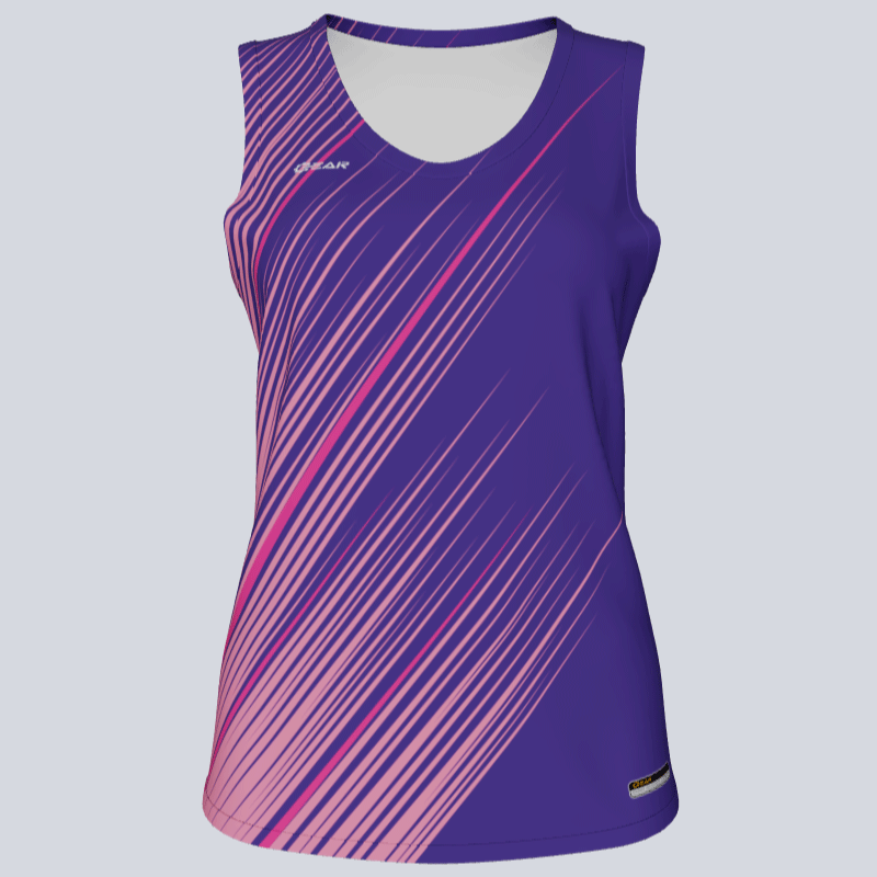 Load image into Gallery viewer, Ladies Custom Track Singlet Flash Jersey
