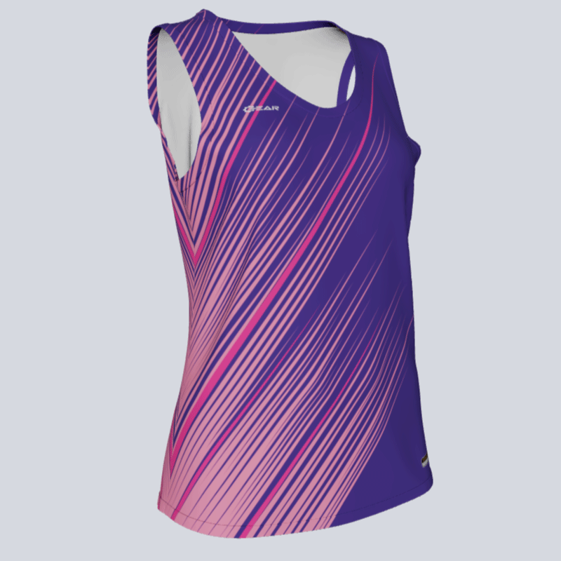 Load image into Gallery viewer, Ladies Custom Track Singlet Flash Jersey
