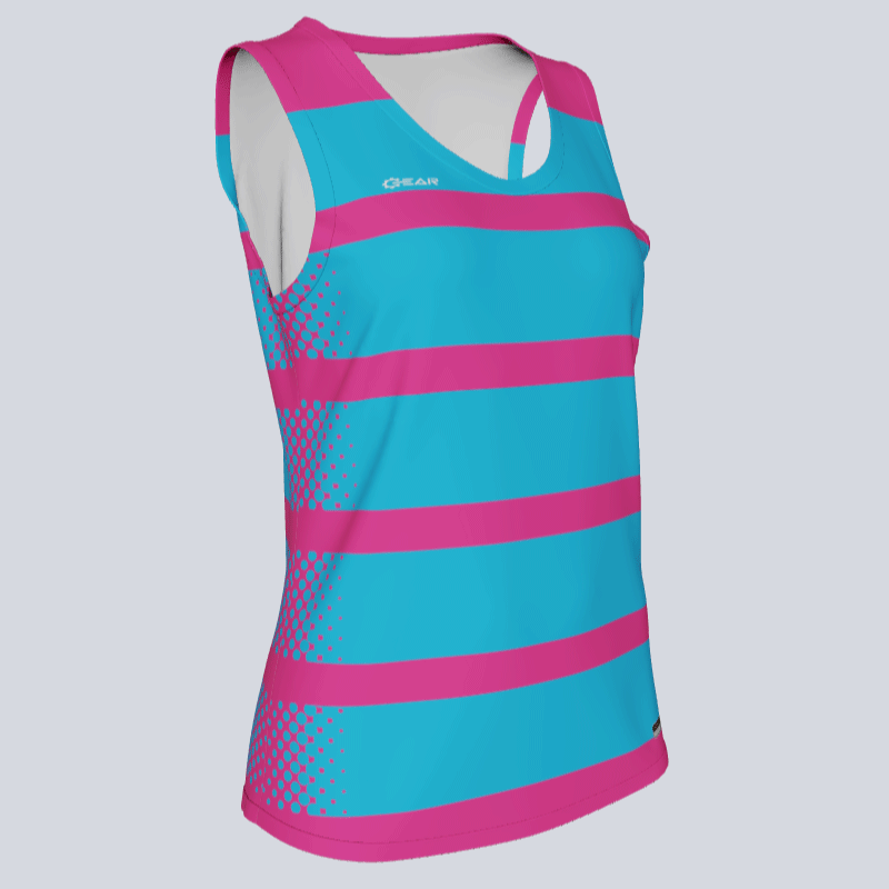 Load image into Gallery viewer, Ladies Custom Track Singlet Gage Jersey

