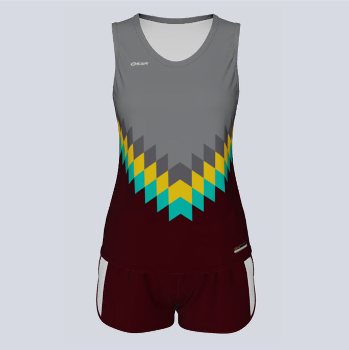 Ladies Custom Track Singlet America Set