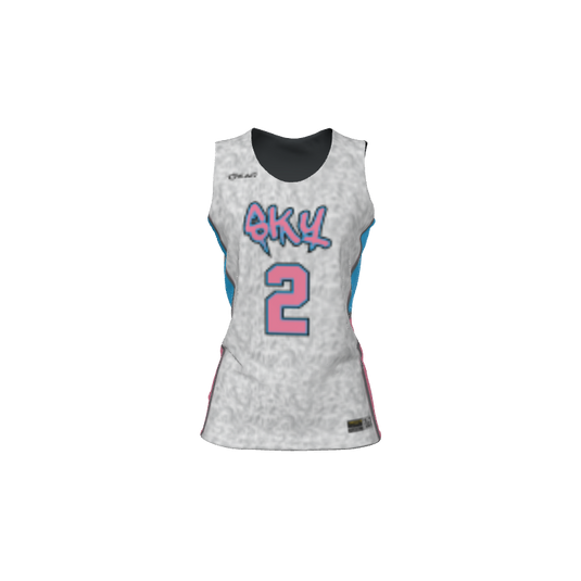 Ladies Custom Jerseys Qween Ladies Single Ply Reversible Basketball Jersey. (x 8)