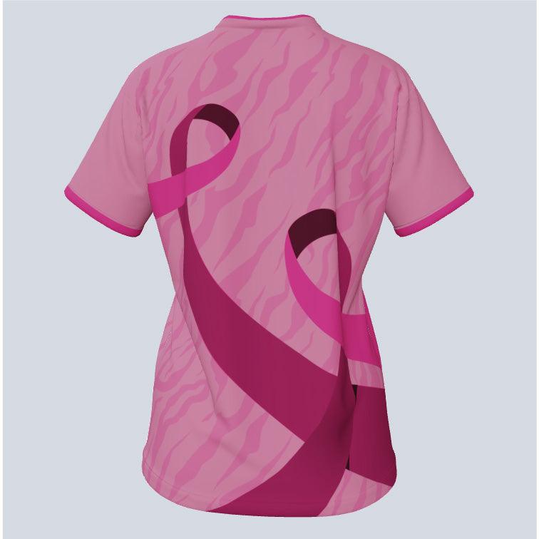Load image into Gallery viewer, Awareness Double Ribbon Ladies Custom Jersey - GearTeamApparel
