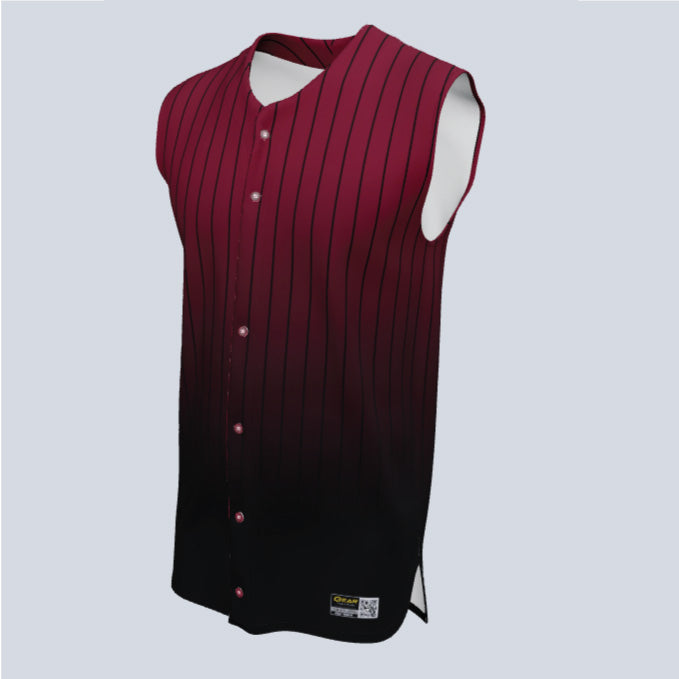 Load image into Gallery viewer, Mens Full Button Baseball Base Custom Sleeveless Jersey
