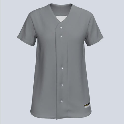 Ladies Basic Core Full Button Custom Softball Jersey