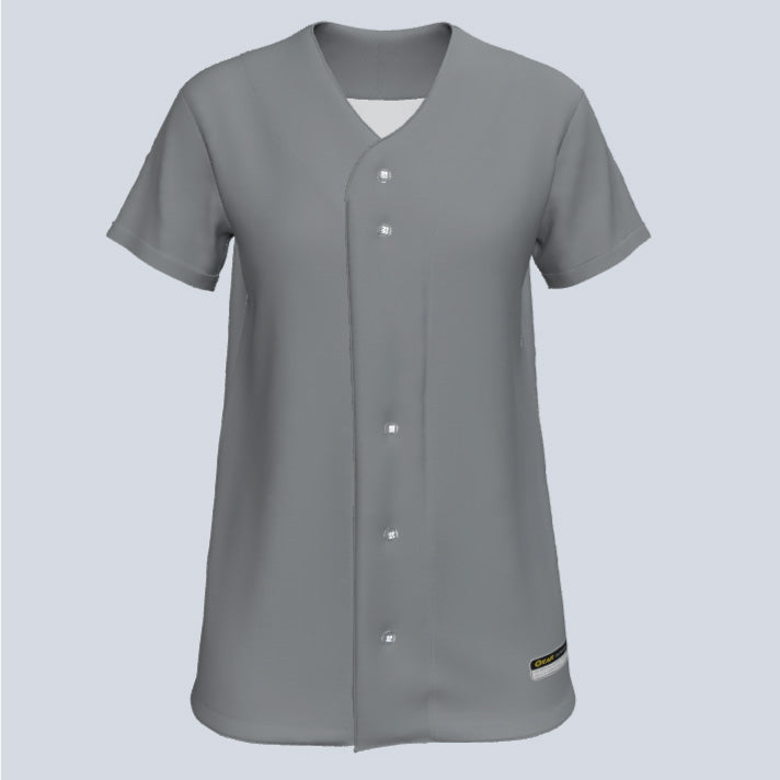 Load image into Gallery viewer, Ladies Basic Core Full Button Custom Softball Jersey
